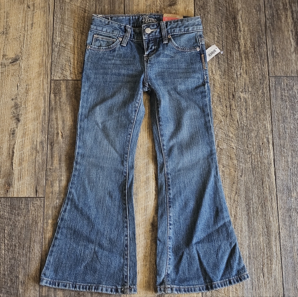 Vintage 2009 Girls OLD NAVY Size 5 Flare Jeans NWT